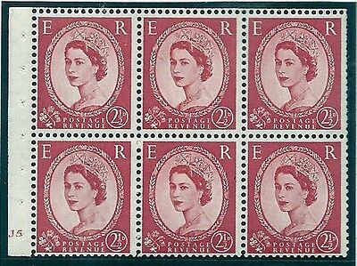 SB81 Wilding booklet pane Edward Crown perf type I cyl J5 No Dot UNMOUNTED MNT