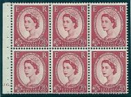 SB81 Wilding booklet pane Edward Crown perf type I cyl J6 Dot UNMOUNTED MNT