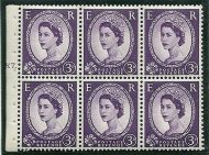 SB90 Wilding booklet pane Edward Crown perf type Ie cyl K7T Dot L M MOUNTED MNT