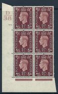 1937 1½d Brown Dark colours D38 104 Dot perf 5(E I) block 6 UNMOUNTED MINT MNH