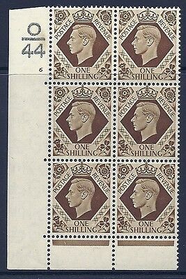 1939 1 - Bistre-Brown O44 6 No Dot perf 6B(E P) block 6 UNMOUNTED MINT MNH