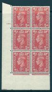1d Pale scarlet 190 Dot cylinder block perf 5(E I) UNMOUNTED MINT MNH