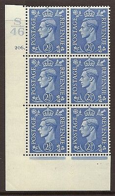2½d Pale Blue Cylinder Control S46 206 Dot perf 5(E I) UNMOUNTED MINT MNH