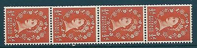 S4 Vertical Wilding Multi Crown on Cream Coil strip UNMOUNTED MINT/ MNH