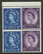 SB35 Wilding booklet pane Crown Left perf type I UNMOUNTED MNT MNH