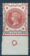 ½d Vermilion Jubilee control O worn imperf single MOUNTED MINT