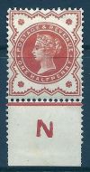 ½d Vermilion Jubilee control N perf single MOUNTED MINT