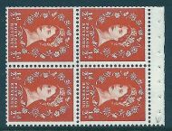SB10a ½d Crowns right Wilding booklet pane perf type AP UNMOUNTED MNT/MNH