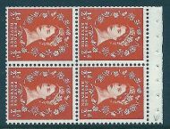 SB10a ½d Crowns right Wilding booklet pane perf type AP UNMOUNTED MNT/MNH