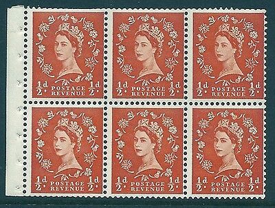 SB7 Wilding booklet pane Crown on Cream perf type Ie Top UNMOUNTED MNT/MNH