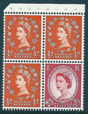 SB12 Wilding booklet pane crowns chalky perf type I(1 2v) UNMOUNTED MNT MNH