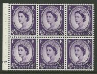 SB92 Wilding booklet pane M C on Cream cylinder K17 No Dot UNMOUNTED MNT MNH