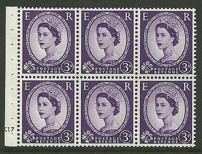 SB92 Wilding booklet pane M C on Cream cylinder K17 No Dot UNMOUNTED MNT MNH