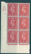 1d Pale scarlet O44 98 Dot cylinder block UNMOUNTED MINT