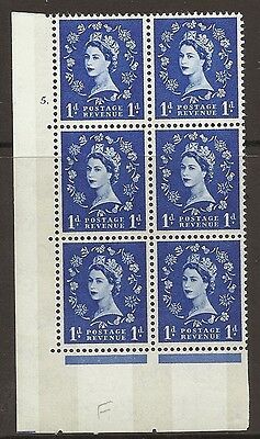 1d Violet 8mm Phosphor cylinder 5 Dot perf type A(E/I) UNMOUNTED MINT/MNH