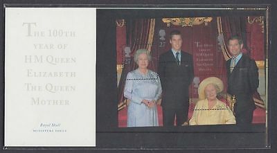 2000 100TH YEAR QUEEN MOTHER PRESENTATION PACK NO.M04 UNMOUNTED MINT MNH