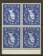 SB27a 1d Wilding Edward Crown booklet pane perf type AP UNMOUNTED MNT MNH