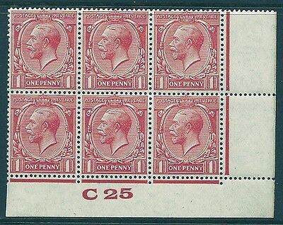 Sg 419wi 1d Scarlet Block Cypher Wmk Inverted Control C25 imperf MOUNTED MINT