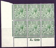 ½d Green Block Cypher Control L29 perf UNMOUNTED MINT MNH
