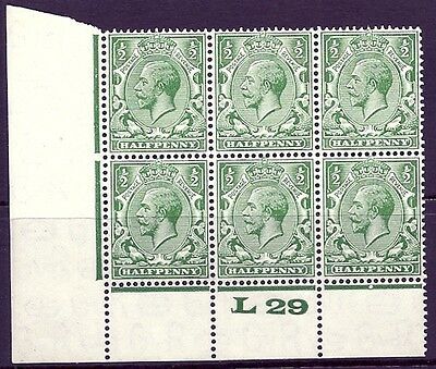 ½d Green Block Cypher Control L29 perf UNMOUNTED MINT MNH