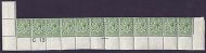 N14(6) ½d Bright Green Control C13 perf plate 80b 2b MOUNTED MINT