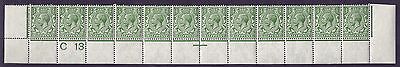 N14(8) ½d Yellow Green Control C13 perf plate 86b 11b MOUNTED MINT