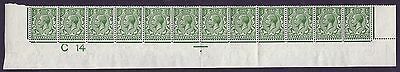 N14(7) ½d Deep Bright Green Control C14 perf plate 89 5 MOUNTED MINT