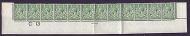 N14(6) ½d Bright Green Control C13 perf plate 88 8 MOUNTED MINT