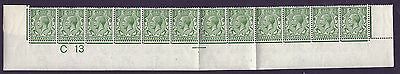 N14(6) ½d Bright Green Control C13 perf plate 88 8 MOUNTED MINT