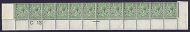 N14(6) ½d Bright Green Control C13 perf plate 85b 4b MOUNTED MINT