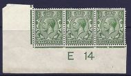 N14(8) ½d Yellow Green Control E 14 imperf UNMOUNTED MINT - faults