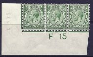 N14(6) ½d Bright Green Control F 15 imperf MOUNTED MINT