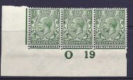 N14(1) ½d Green Control O 19 imperf Lightly MOUNTED MINT with faults