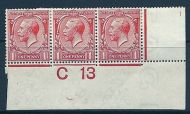 N16(3) 1d Scarlet Royal Cypher Control C 13 imperf MOUNTED MINT