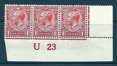 N16(1) 1d Bright Scarlet Royal Cypher Control U 23 imperf MOUNTED MINT