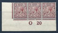 N18(1) 1½d Red Brown Royal Cypher control O 20 imperf lightly MOUNTED MINT