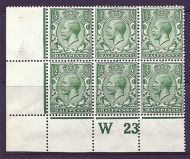 N14(17) ½d Cobalt Green Control W 23 perf UNMOUNTED MINT faults