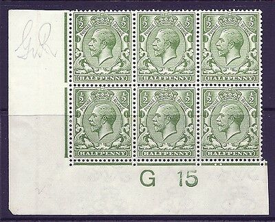 N14(13) ½d Pale Olive Green Control G 15 imperf UNMOUNTED MINT