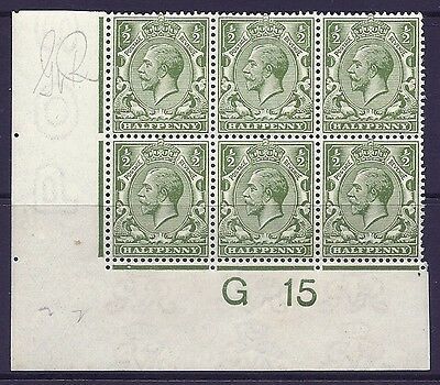 N14(12) ½d Olive Green Control G 15 imperf UNMOUNTED MINT