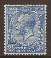 N21(2) 2½d Cobalt Violet Blue Royal Cypher UNMOUNTED MINT/MNH