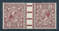 Sg 420a 1½d Brown Block Cypher Tete Beche pair with Interpanneau UNMOUNTED MINT