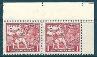 Sg 430c 1d 1924 Wembley variety Tail to N of Exhibition UNMOUNTED MINT