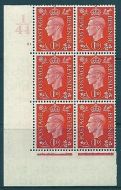 1937 1d Red Dark colours I41 51 No Dot perf 5(E I) block 6 UNMOUNTED MINT MNH