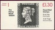 FL1b 1981 Postal History book No.1 - Penny Black Folded Booklet - Good perfs