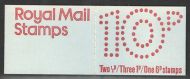 FA2 March 1976 10p Machin Decimal Folded Booklet - good perfs - Perf E