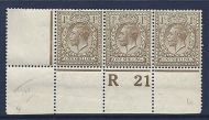 N32(-) 1 - Deep Olive Bistre Royal Cypher control R21 with Cert UNMOUNTED MINT