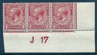 N16(-) variety 1d Deep Dull Vermilion Royal Cypher with cert UNMOUNTED MINT