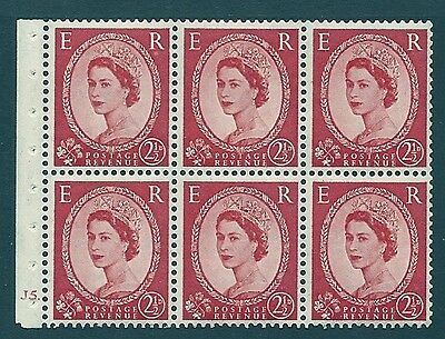 SB80 Wilding booklet pane Tudor Crown perf type Ie cyl J5 Dot UNMOUNTED MNT