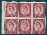 SB86 Wilding booklet pane Green Phos 2B perf type I UNMOUNTED MNT