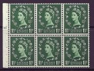 SB72 Wilding booklet pane Phosphor cylinder G15 No Dot UNMOUNTED MNT/MNH
